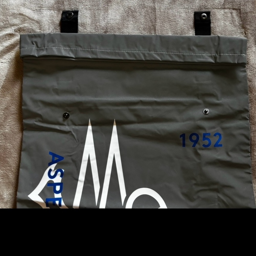 Moncler GRENOBLE ASPEN 1952 Ski Reflective Bag Backpack Logo Authentic Unisex - Picture 4 of 10